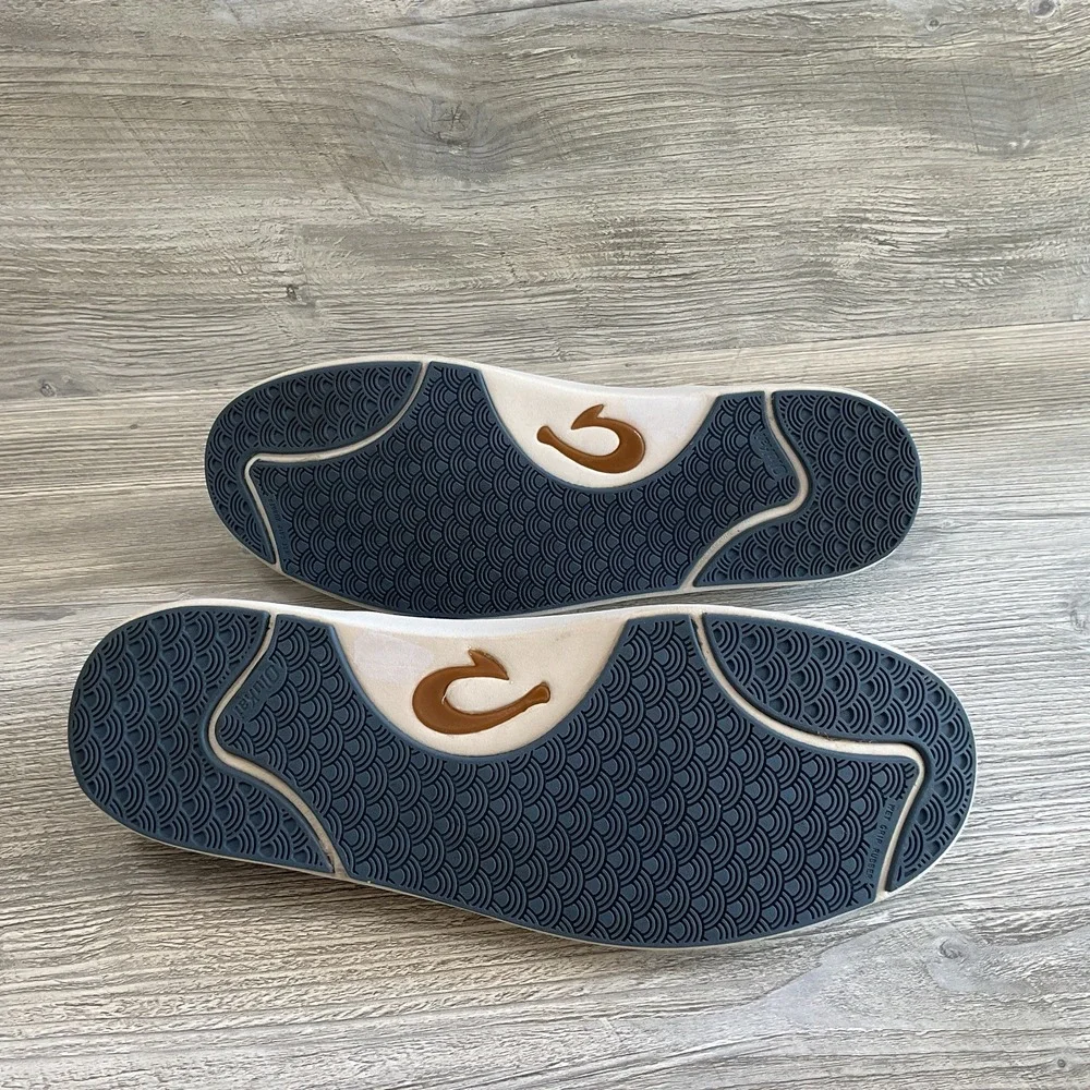 Olukai Mens LAE'AHI LOLE Trench Blue Canvas Slip On Shoes Sneakers Size 11